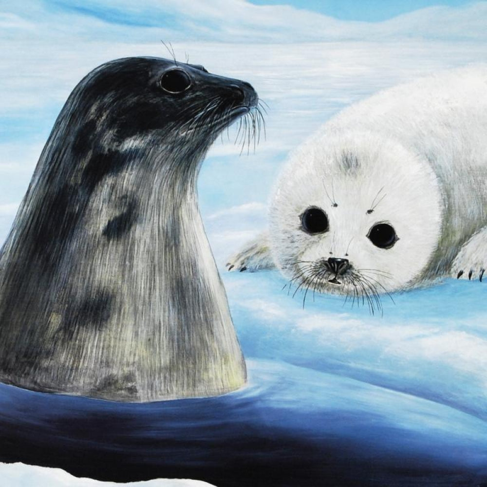 Harp Seals Wyland Lithograph Print Artist Hand Signed Numbered – Art Deals