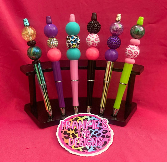 Pretty Silicone Beaded Pens With Silicone Focal Bead – Frankie's Fab Designs