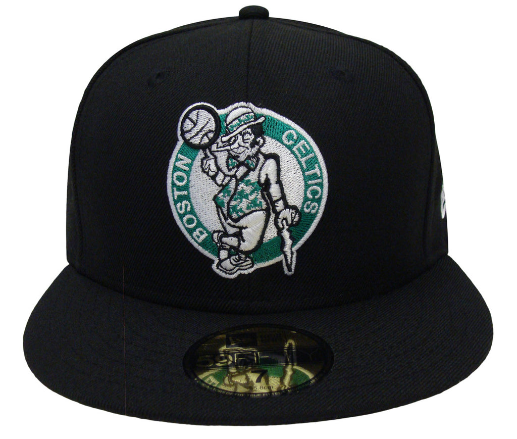 black celtics fitted hat