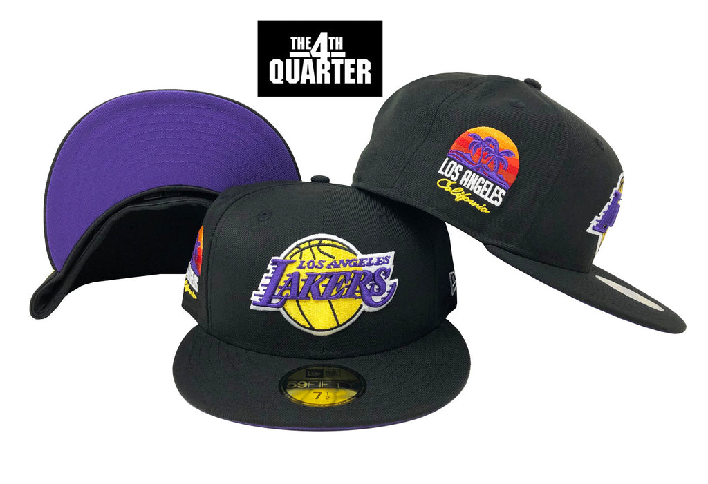 Los Angeles Lakers Fitted New Era 59fifty Cali Sunset Black Hat Cap Pu The 4th Quarter