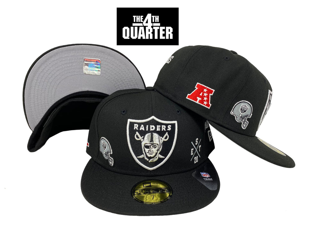 Las Vegas Raiders Fitted New Era 59Fifty NL Logo Black Hat Cap – THE 4TH  QUARTER