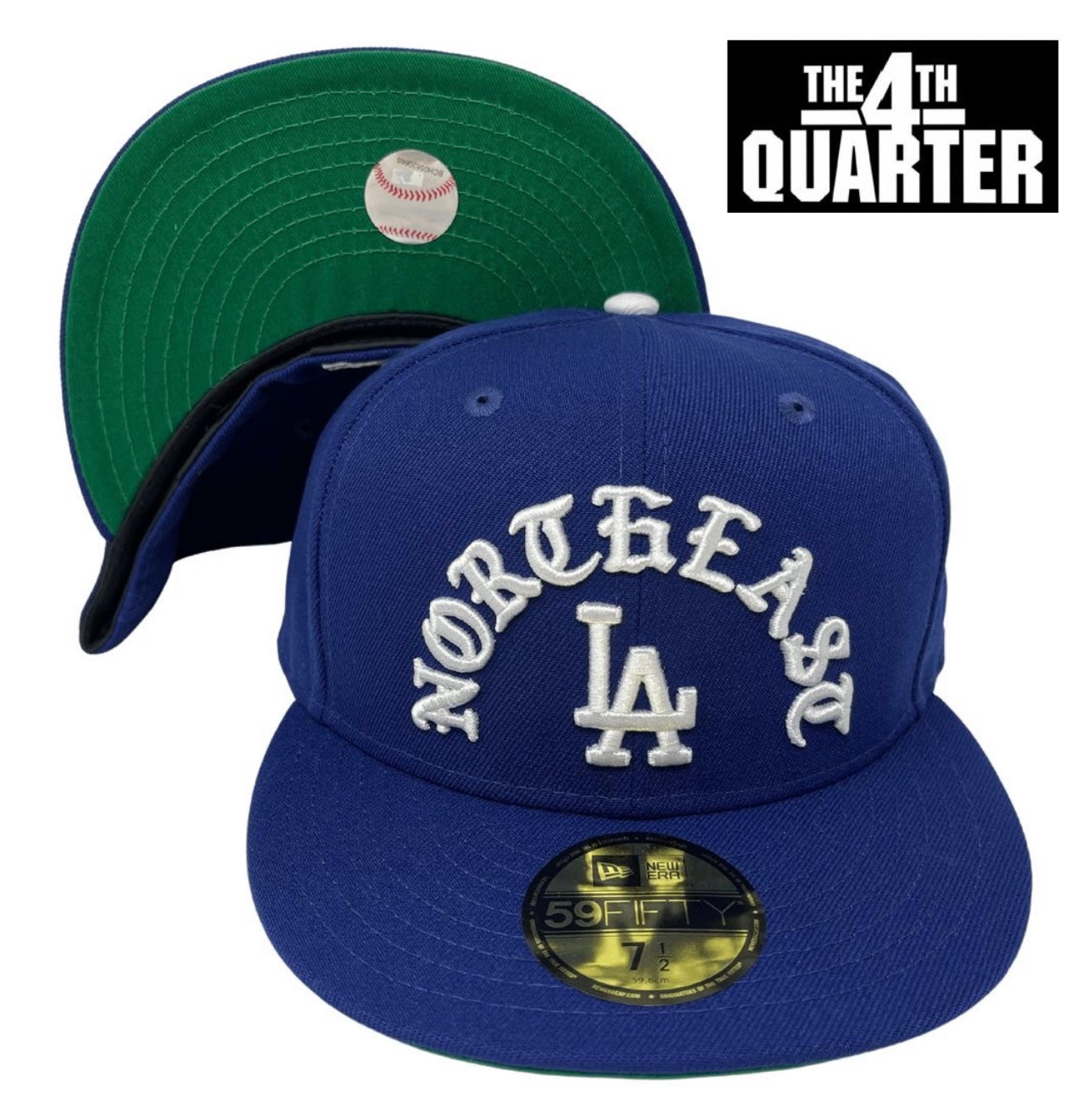 Dodgers Fitted New Era 59FIFTY NorthEast LA Cap Hat Blue Green UV