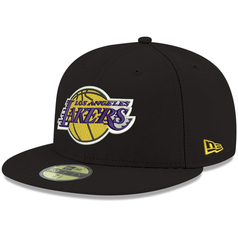 Los Angeles Lakers Fitted New Era 59Fifty Logo Black Cap Hat – THE 4TH ...
