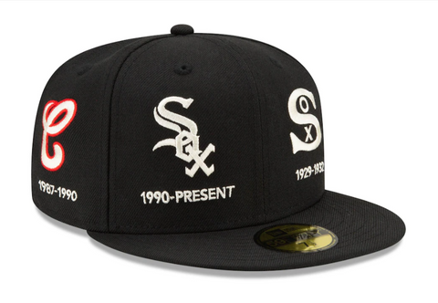 Chicago White Sox Fitted New Era 59fifty Logo Evolution Cap Hat Black The 4th Quarter