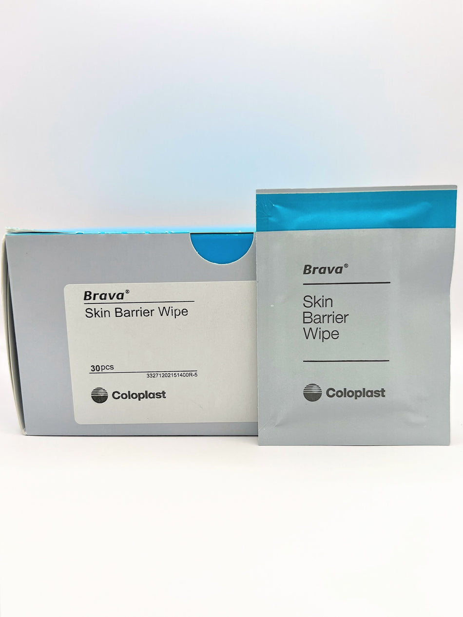 Brava Adhesive Remover Brava Wipe 30 per Box - Coloplast 120115 BX