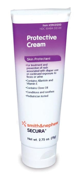 Secura Dimethicone Skin Protectant Cream - 4 Ounce Tube - Pack of 2