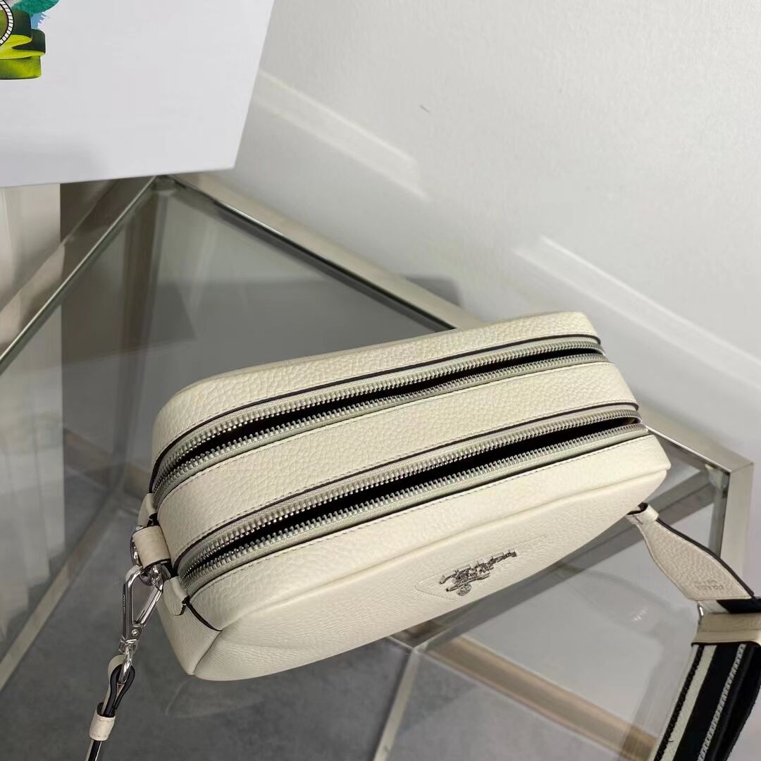 Prada Leather bag with shoulder strap 1BH082 white – FWStore