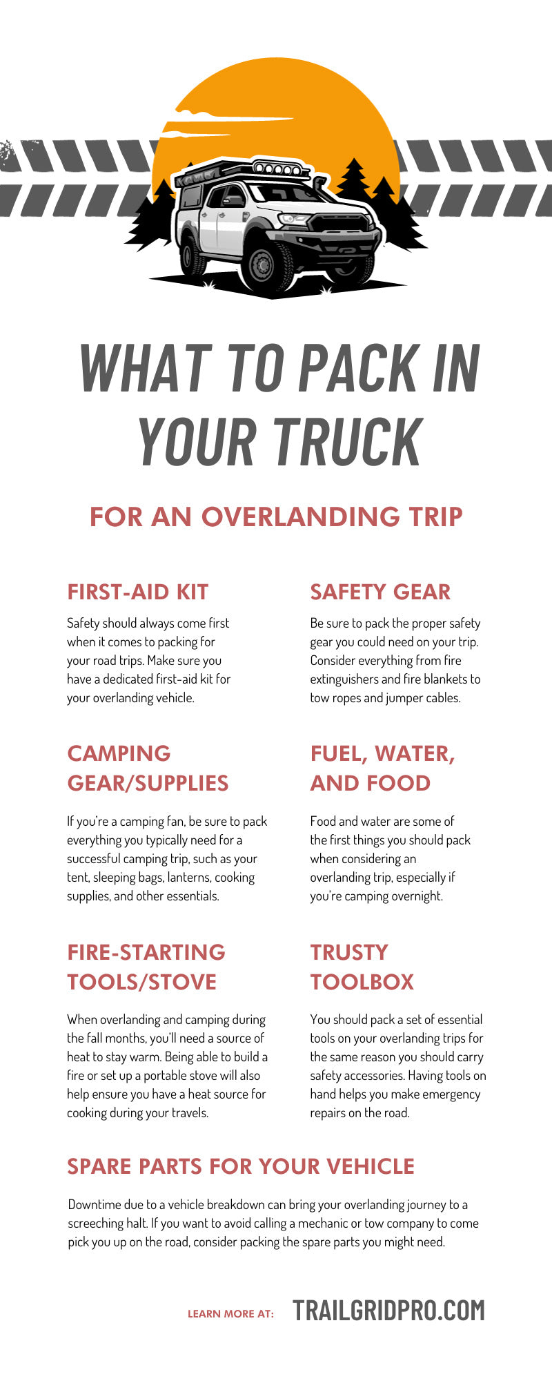 What To Pack in Your Truck for an Overlanding Trip