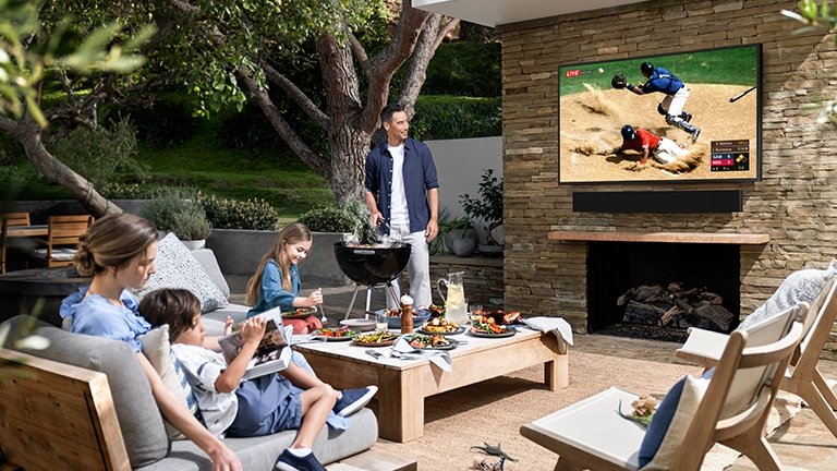 Samsung The Terrace QLED 4K UHD Outdoor Smart TV and Accessories