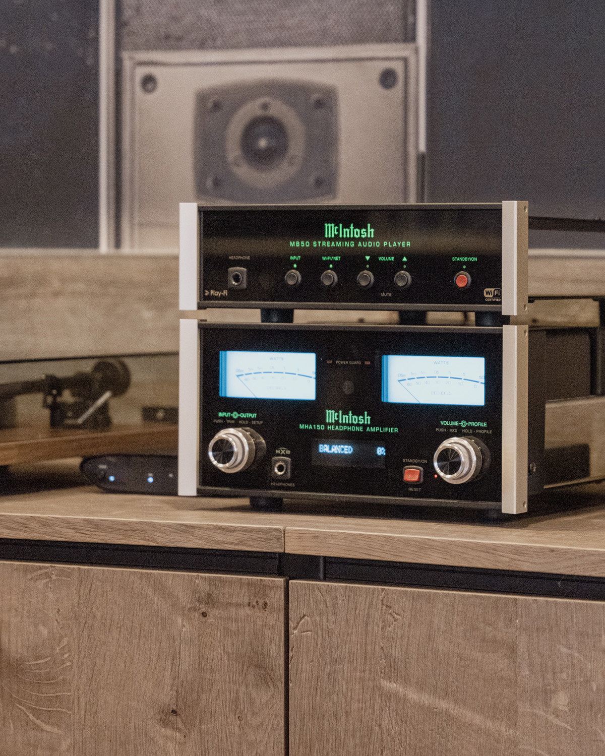 Music Matters event photo with McIntosh Labs stack