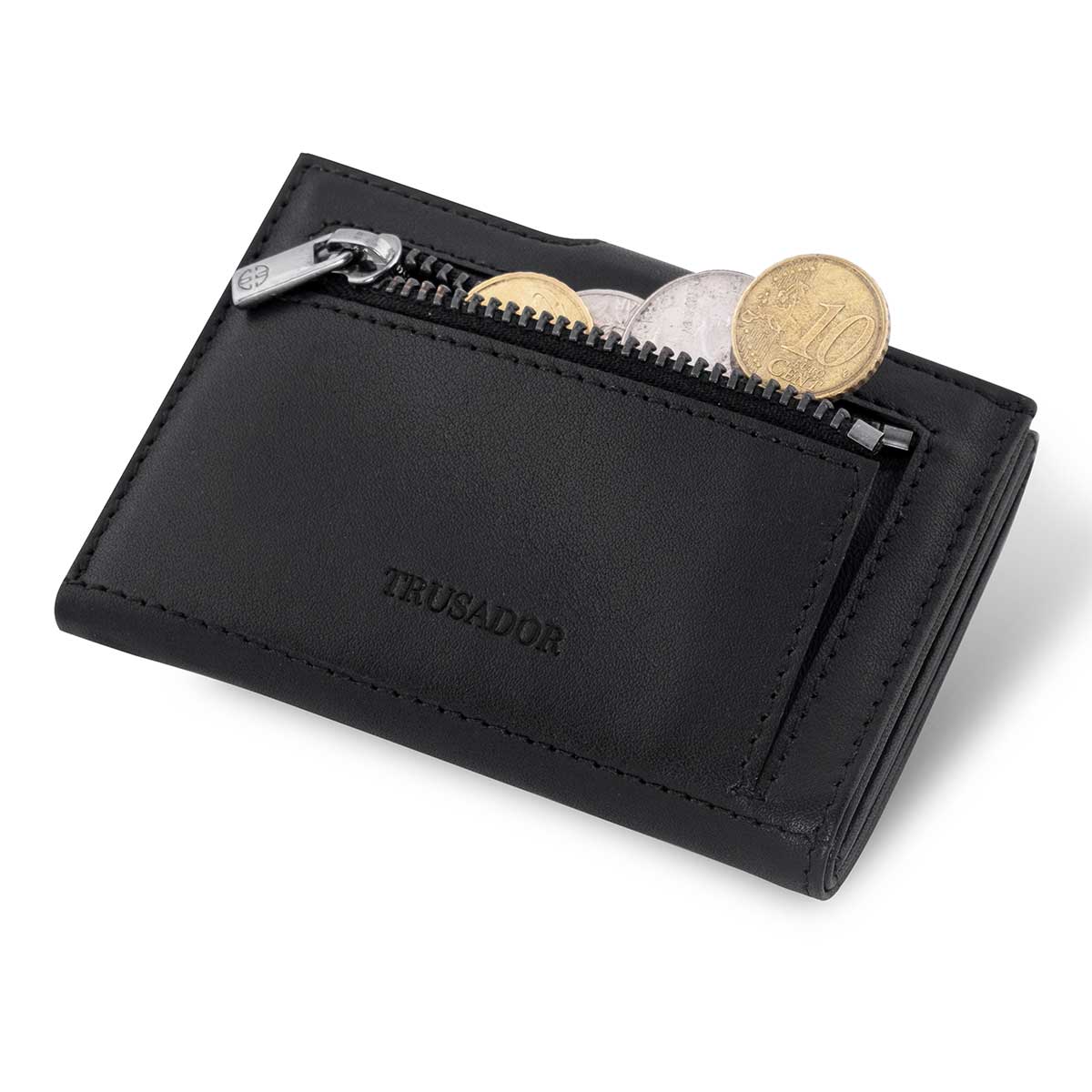 Trusador Savona Classic Men's Wallets Leather Bifold with RFID Wallet Black
