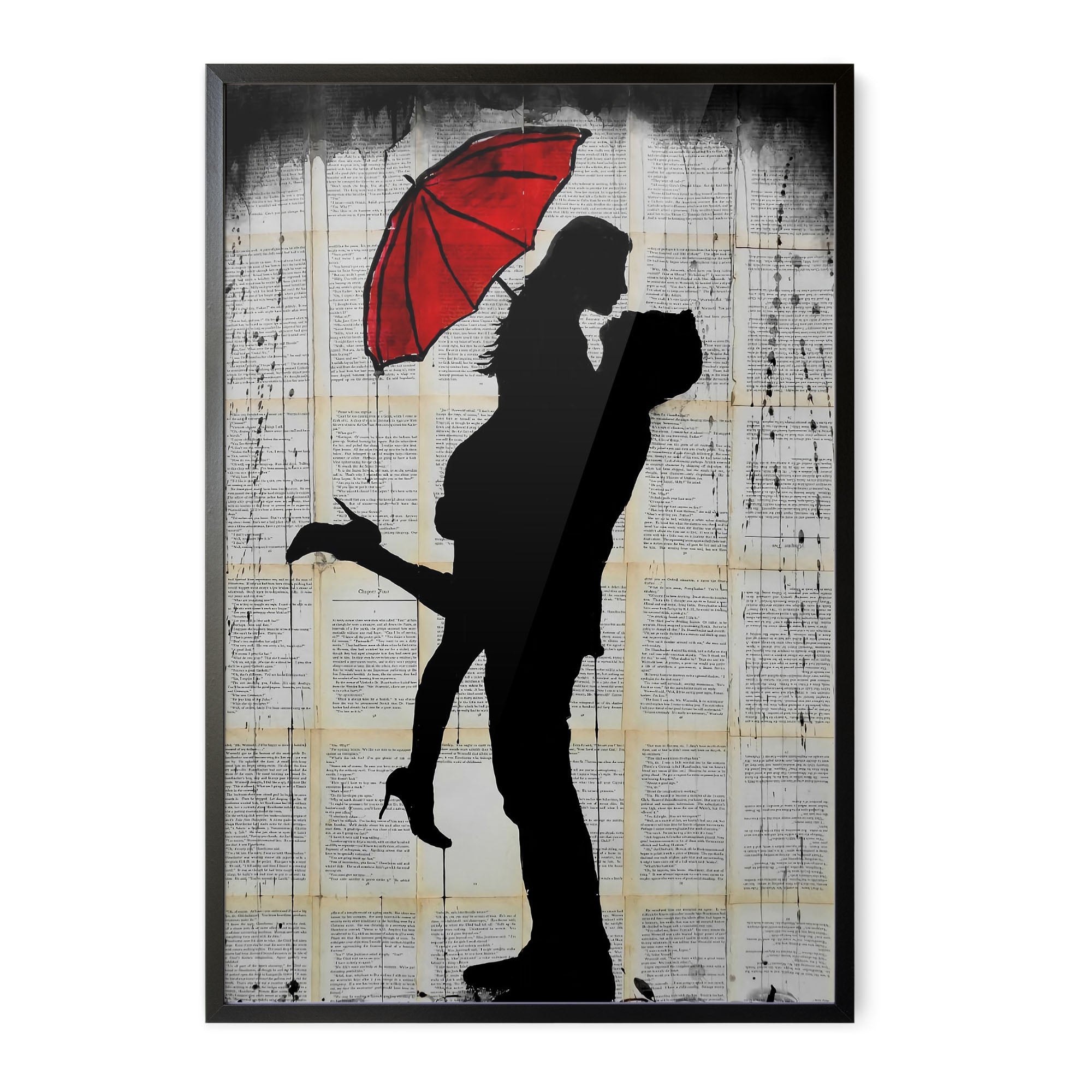 love silhouette umbrella