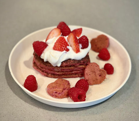 Beet Banana Pancakes