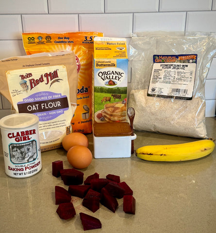 Beet Pancake ingredients