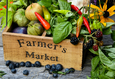 Farmer's Market Box and Veggies