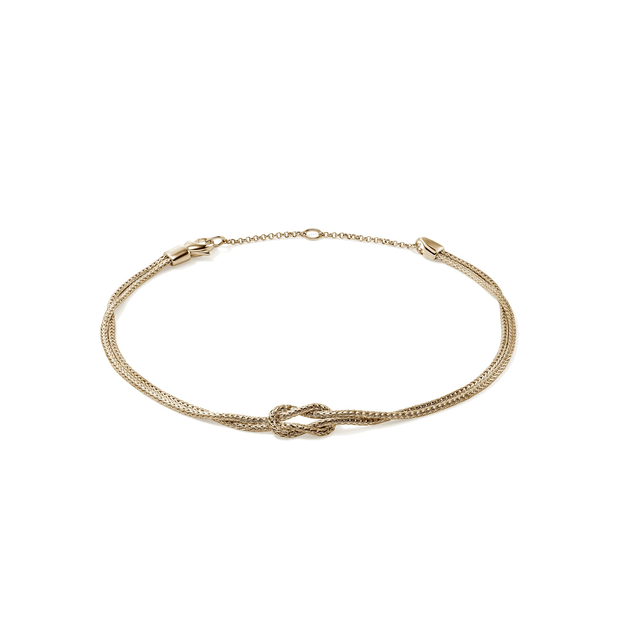 Shop John Hardy Love Knot Anklet, 1.8mm In Gold