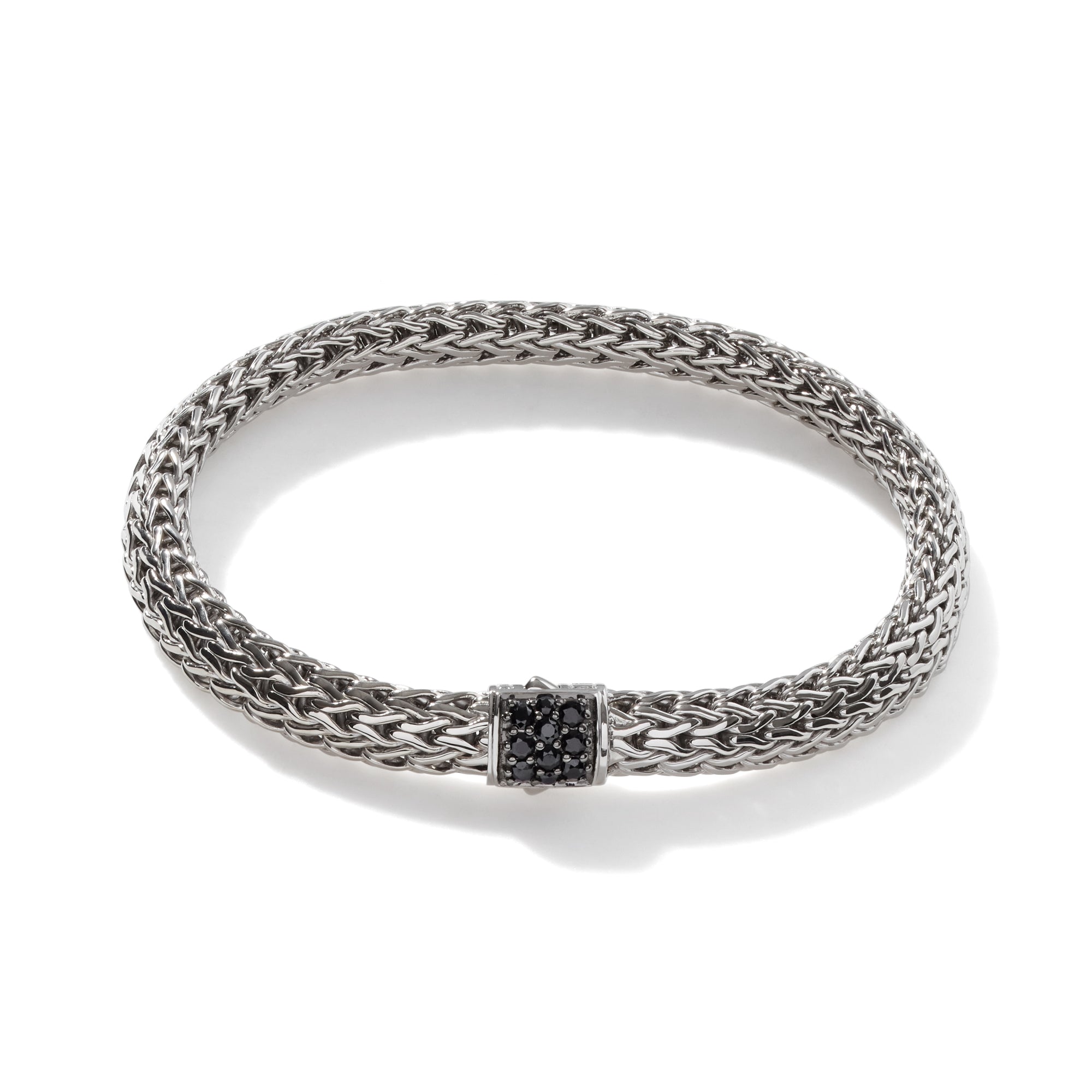 John Hardy Classic Chain 6.5mm-10.5mm Pavé Bracelet In Black Sapphire