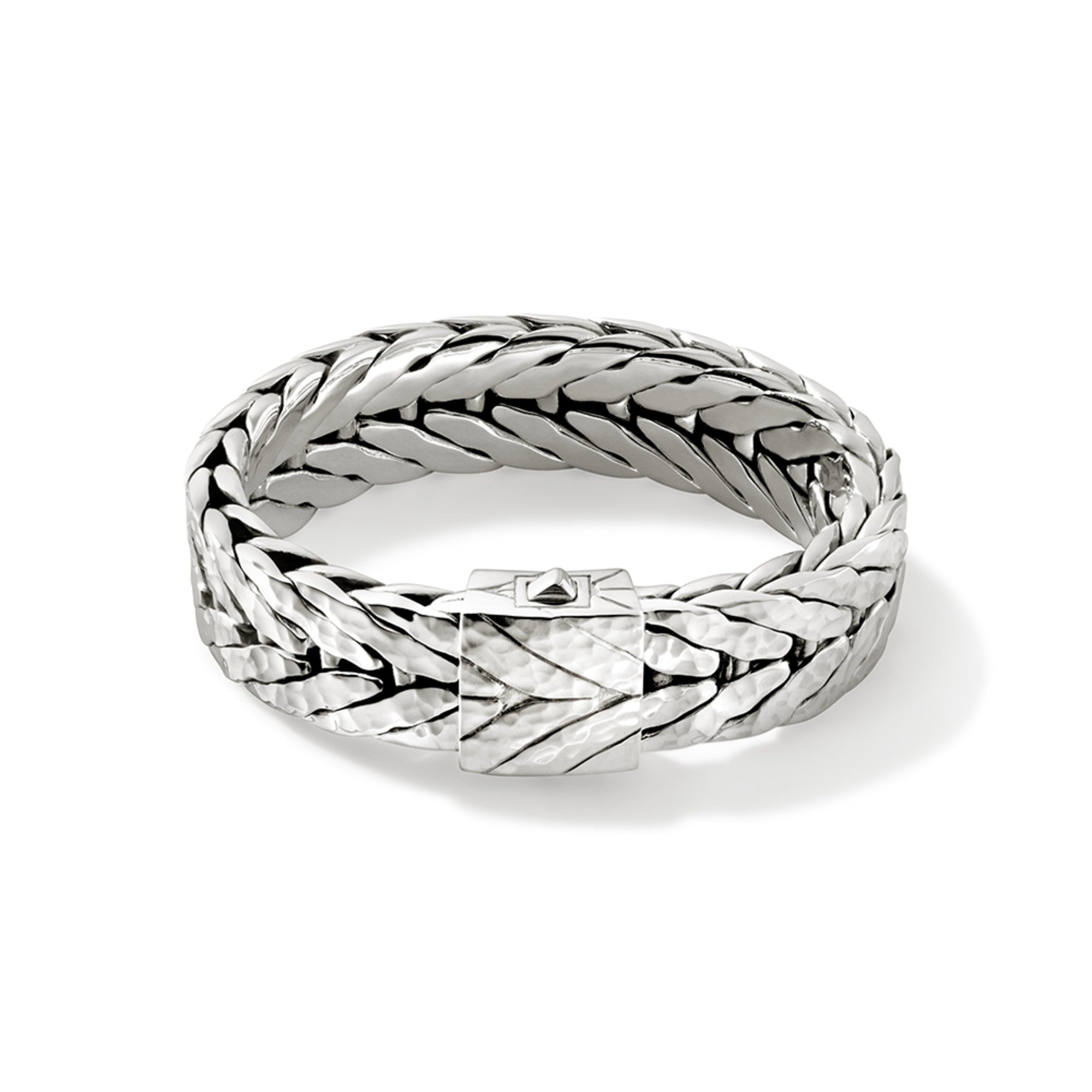 Shop John Hardy Hammered Bracelet In Sterling Silver