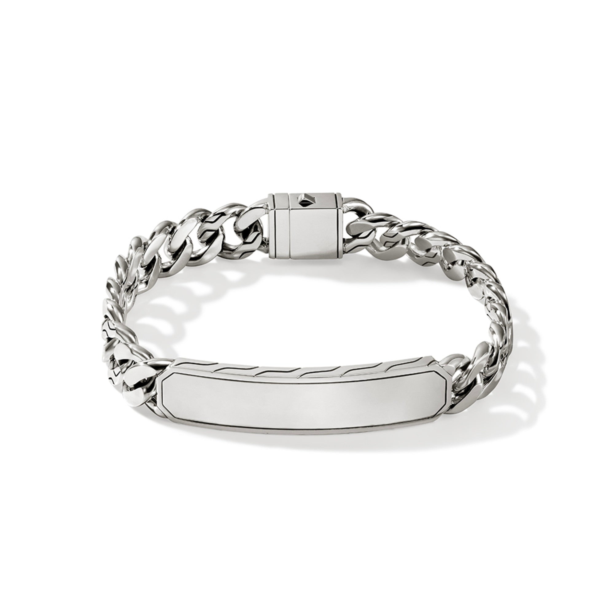 Shop John Hardy Id Curb Bracelet, 11mm In Sterling Silver