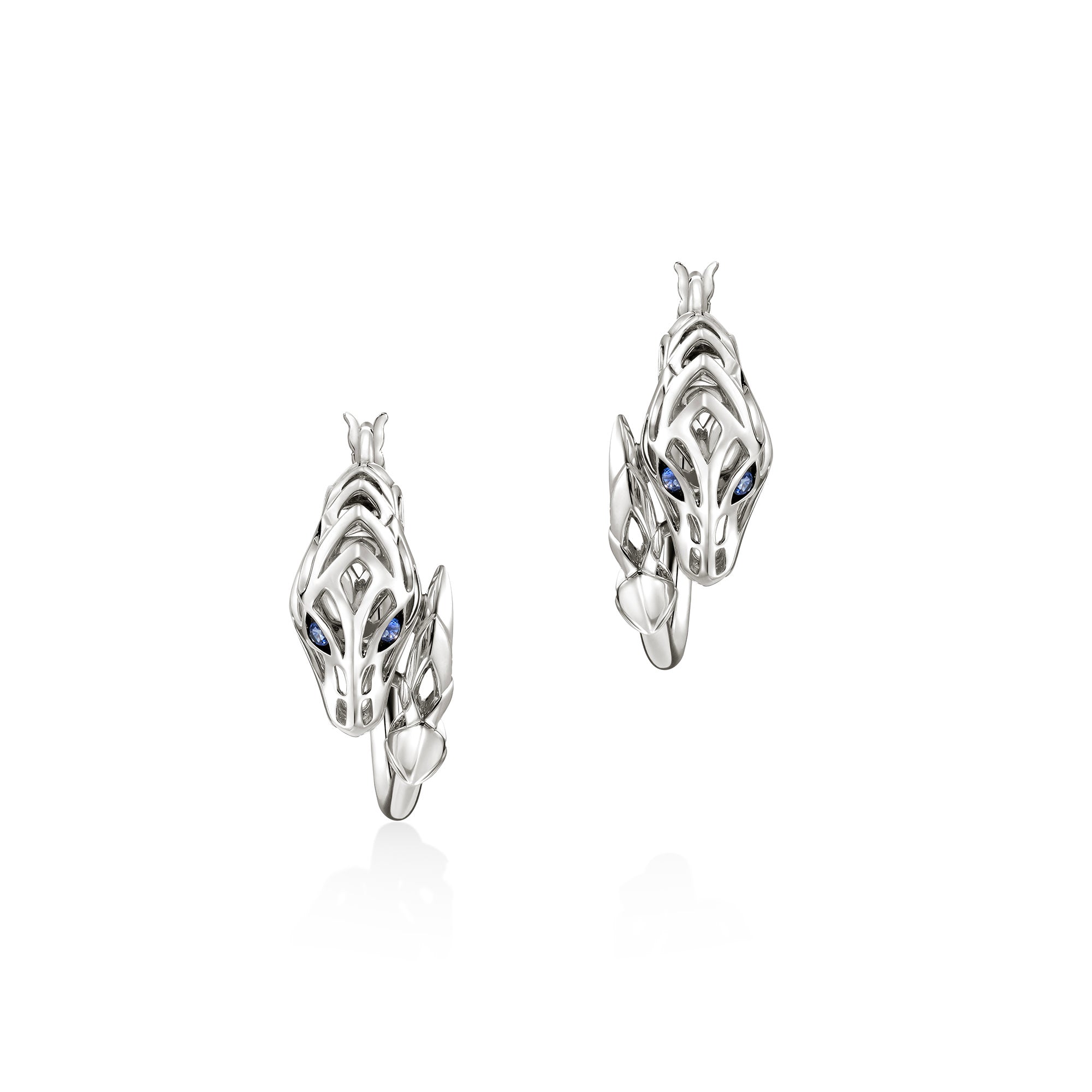 Shop John Hardy Naga Hoop Earring In Sterling Silver