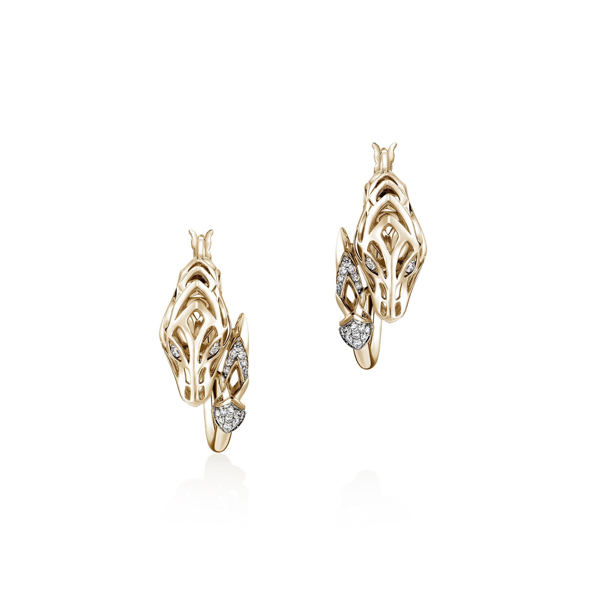 Shop John Hardy Naga Hoop Earring In Gold