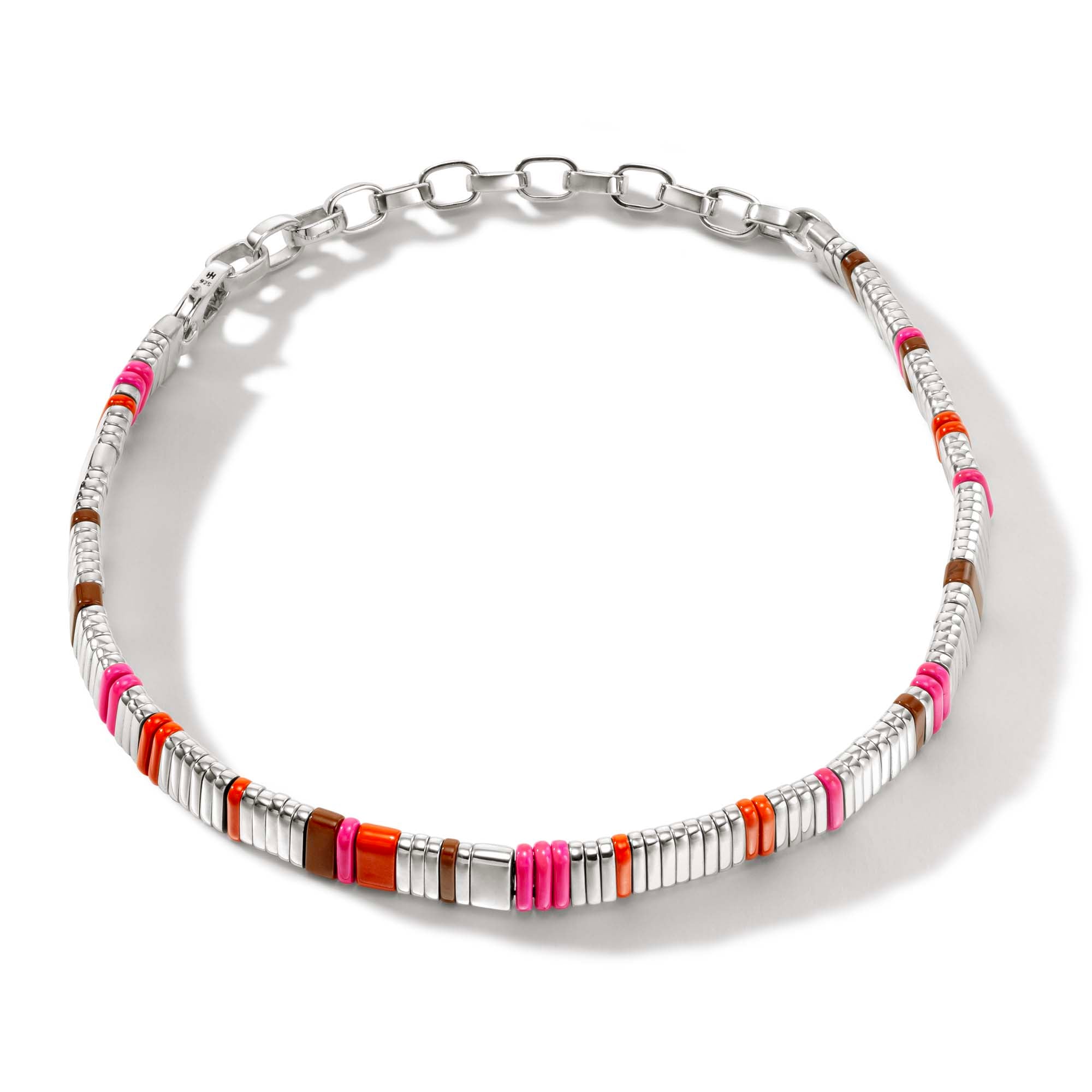 Shop John Hardy Colorblock Choker Necklace In Silver