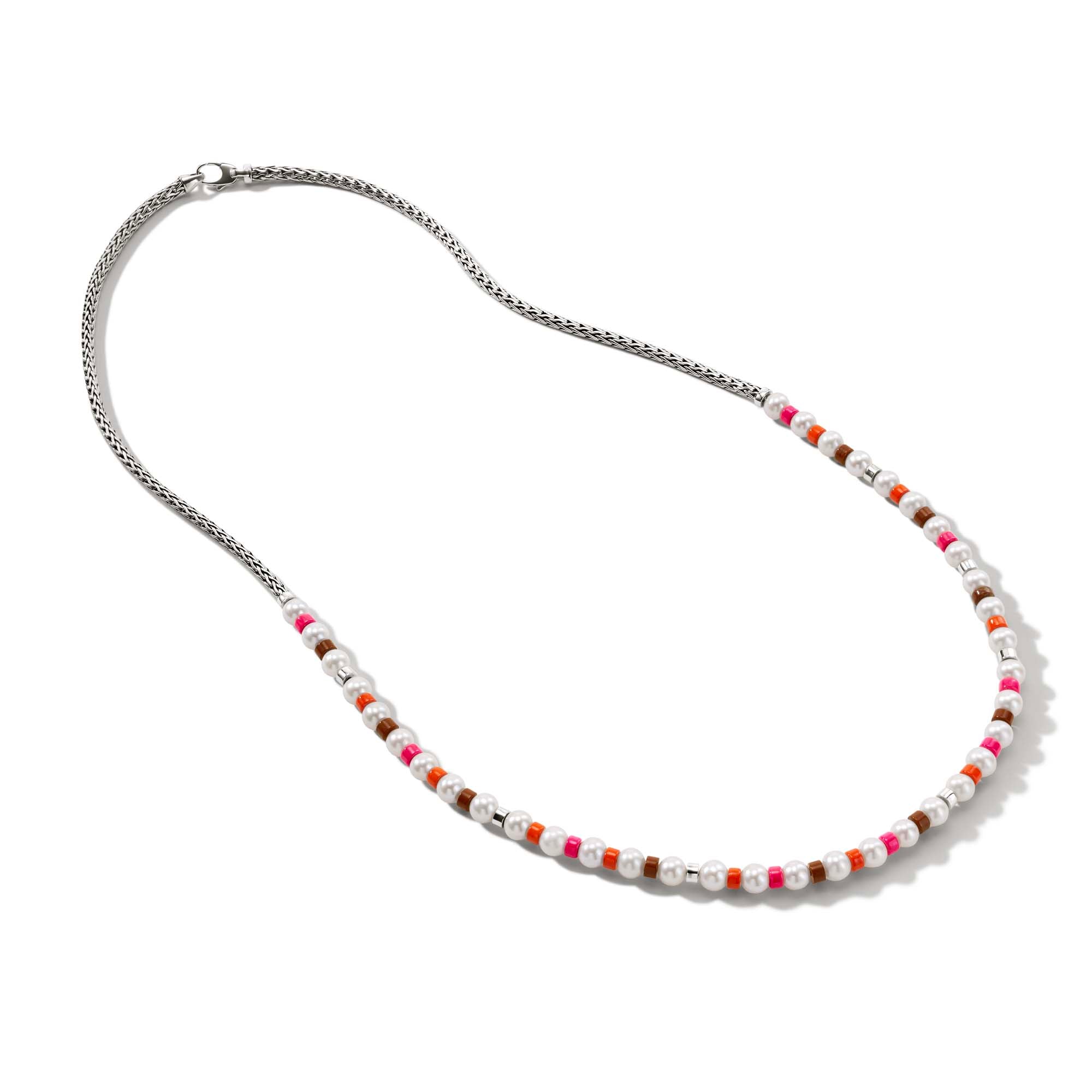 John Hardy Colorblock Pearl 3.5mm Necklace In Metallic