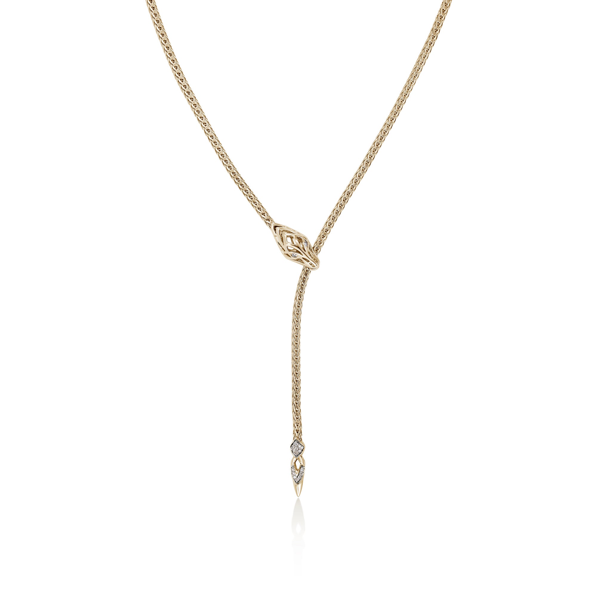 Shop John Hardy Naga Lariat Necklace, 2.5mm In Gold