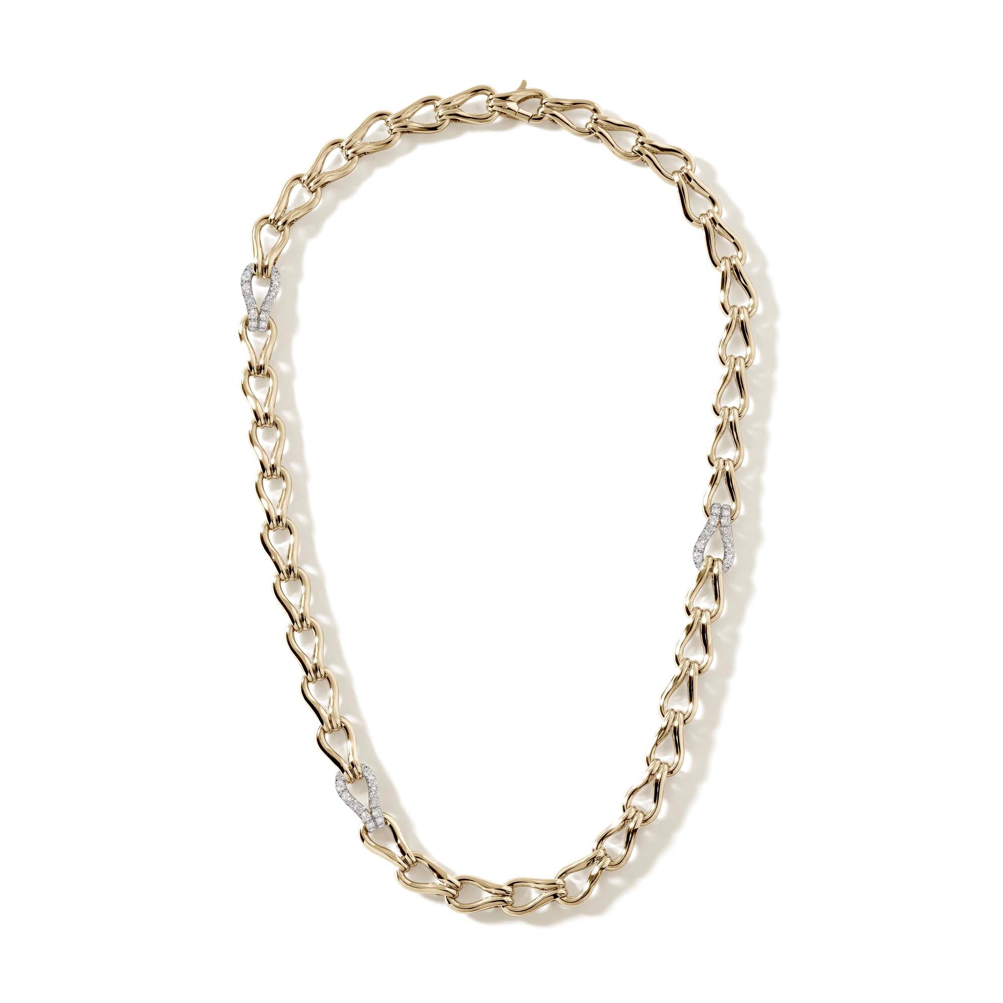 Shop John Hardy Surf Necklace, 15mm In Gold