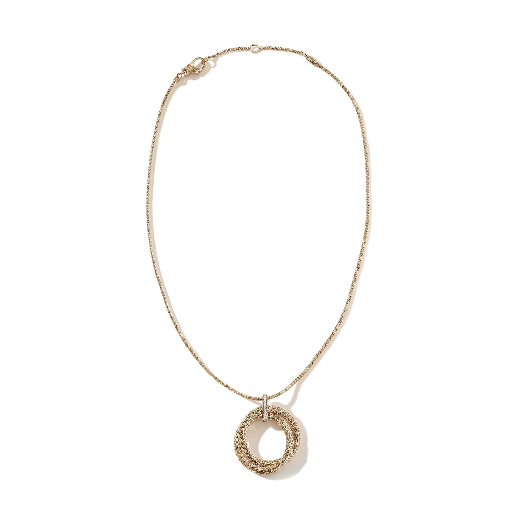 Shop John Hardy Soft Chain Pendant Necklace In Gold