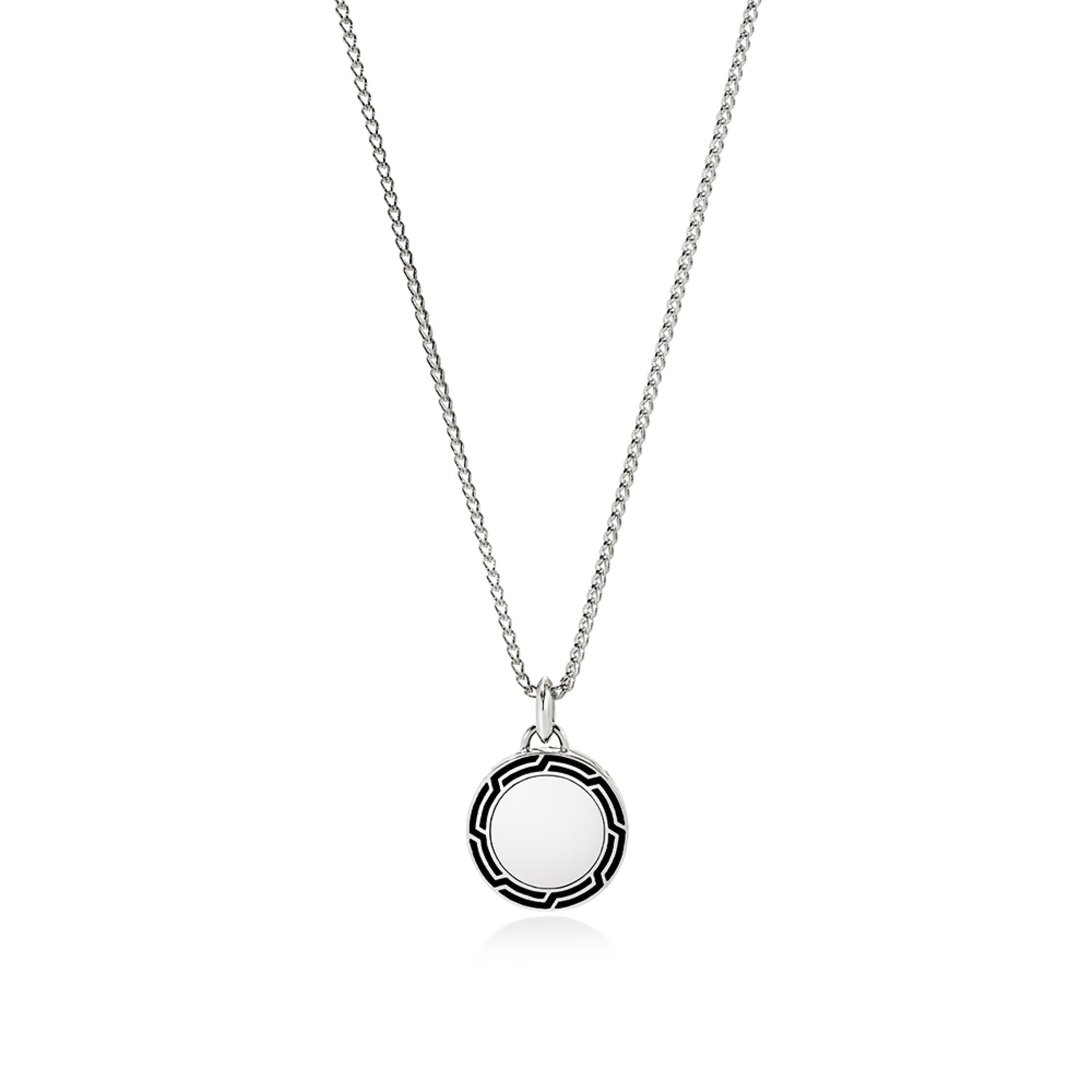 Shop John Hardy Tag Necklace In Black