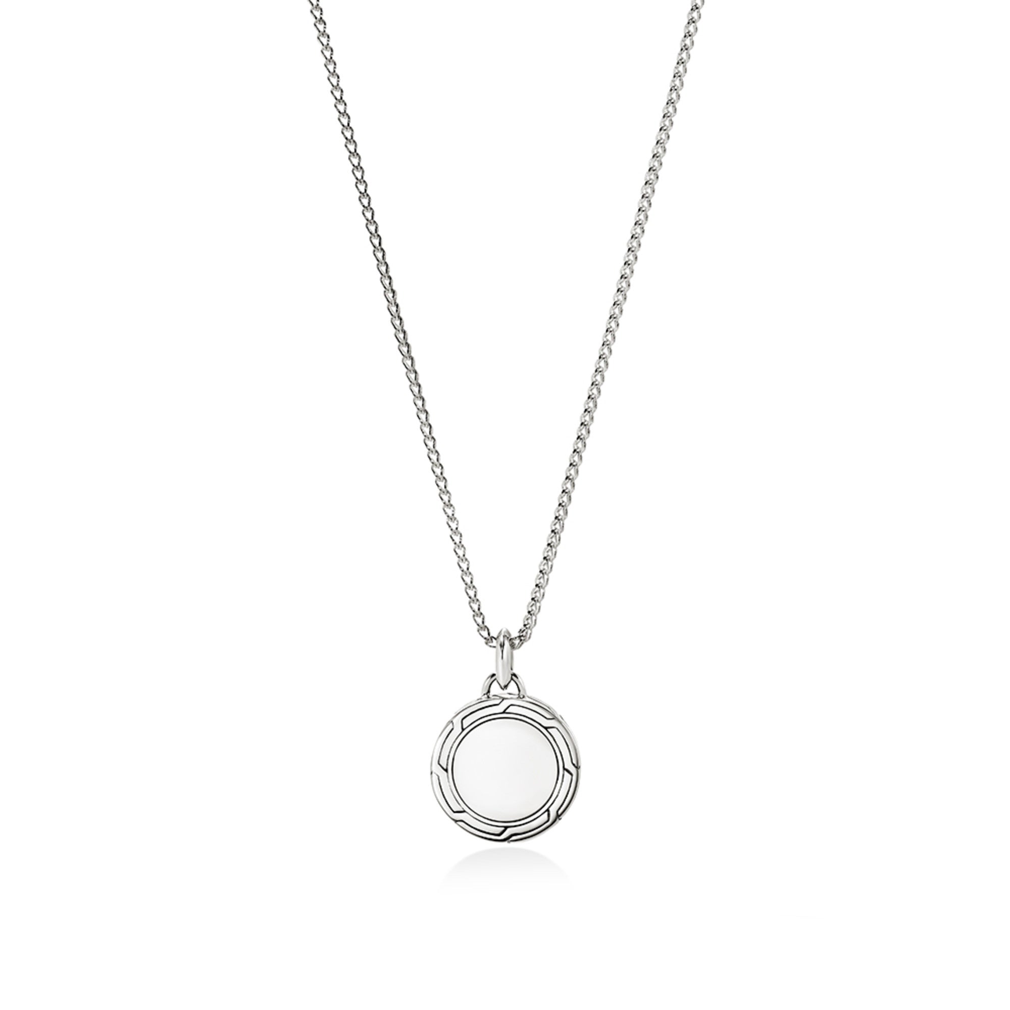 Shop John Hardy Tag Necklace In Sterling Silver