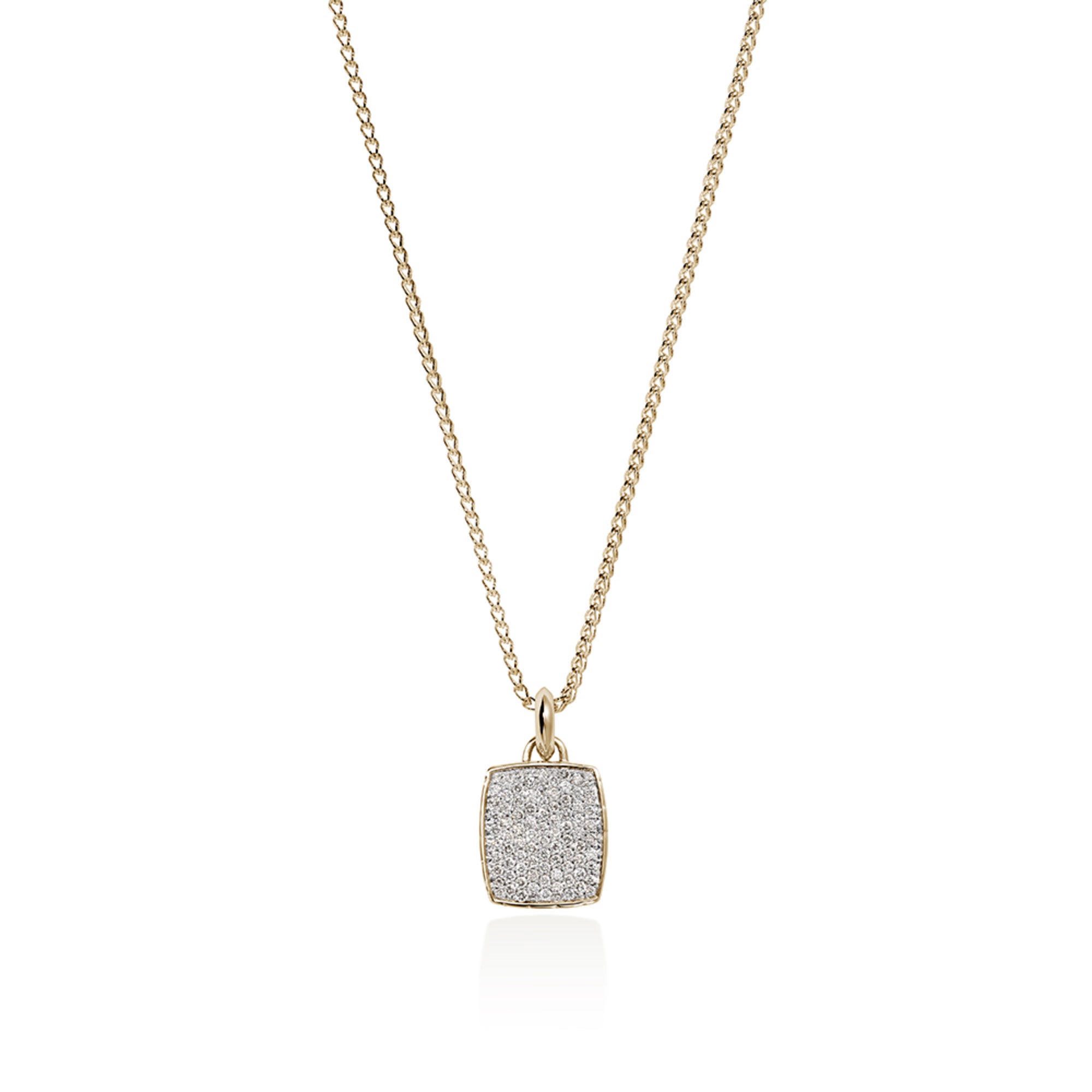 Shop John Hardy Tag Necklace In Gold