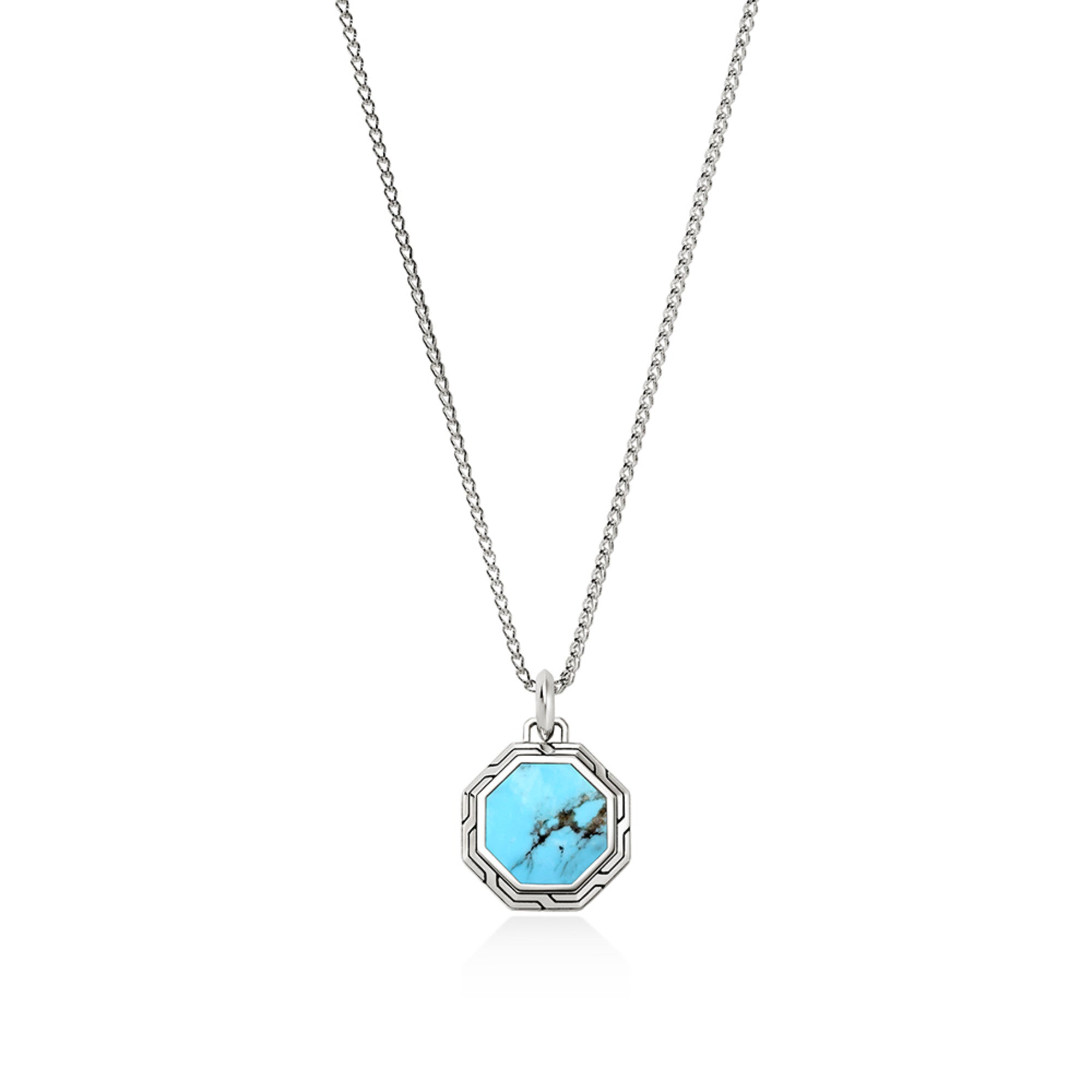 Shop John Hardy Tag Necklace In Silver