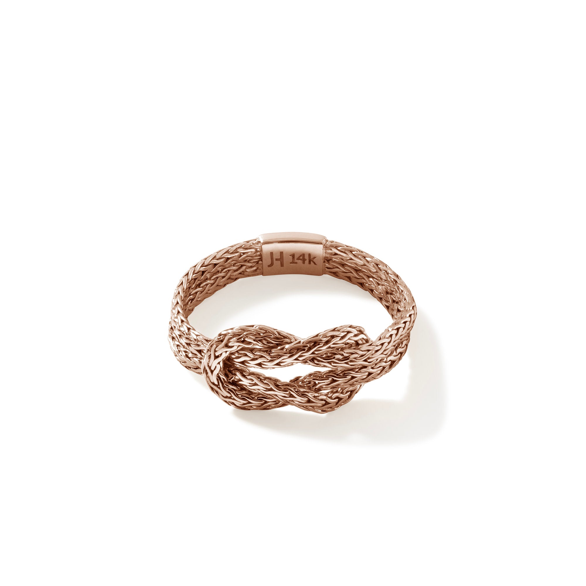 Shop John Hardy Love Knot Chain Ring In Gold
