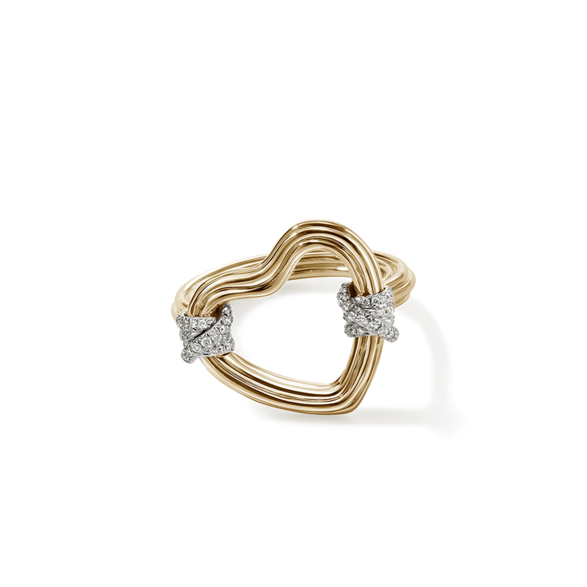 Shop John Hardy Bamboo Heart Ring In Gold