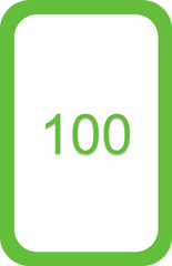a planning poker card representing story point value 100