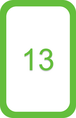 a planning poker card representing story point value 13