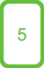 a planning poker card representing story point value 5