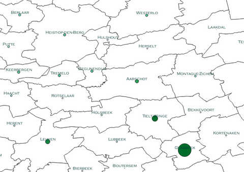 POIs data with Administrative Boundaries