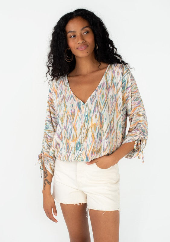 Bohemian neckstring printed top - Crazeflair