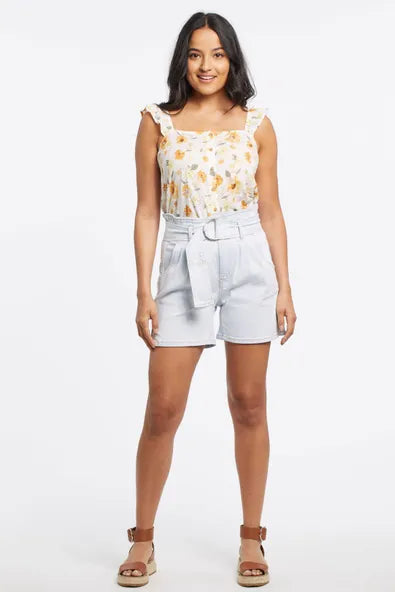 Tribal Audrey Fit Denim Shorts With Patch Pockets | Fabulous