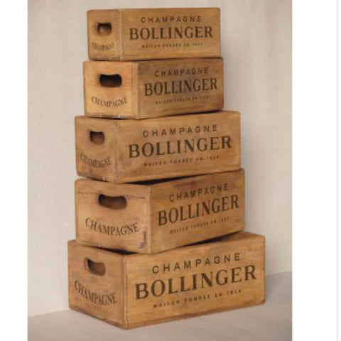Bollinger Champagne Wooden Boxes