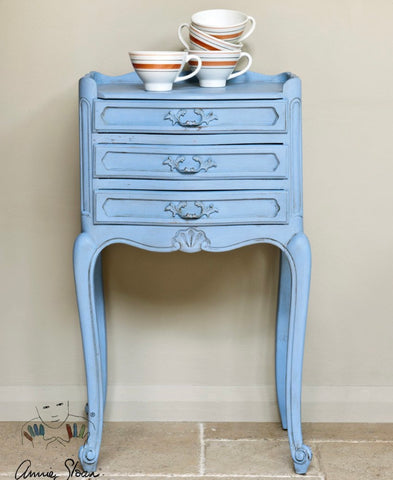 Furniture painted bright skies blue 