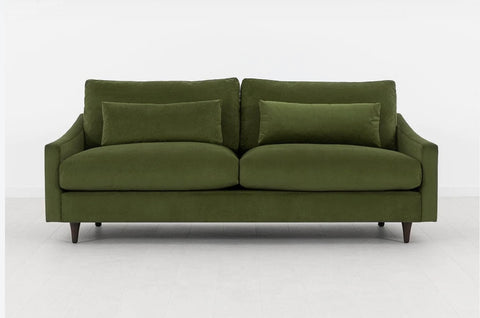 Swyft model 07 Green velvet sofa