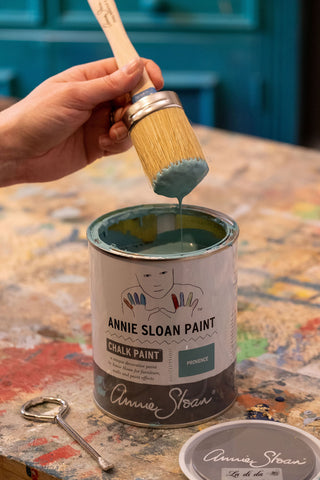 Annie Sloan Chalk Paint and brush