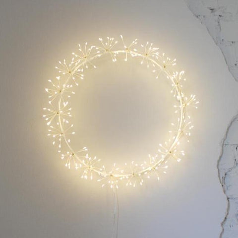 Starburst lit wreath