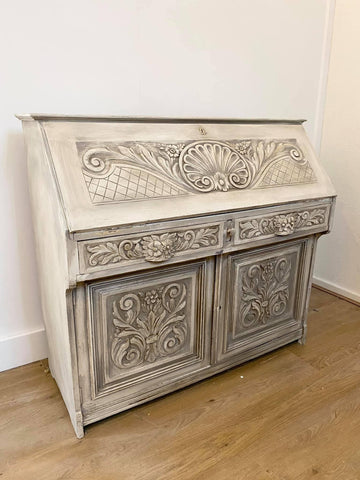 Heritage Chic Painted Bureau in creams and browns