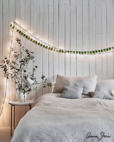 Bedroom painted in Old White Chalk Paint by Annie Sloan