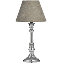 Tweed and Chrome lamp